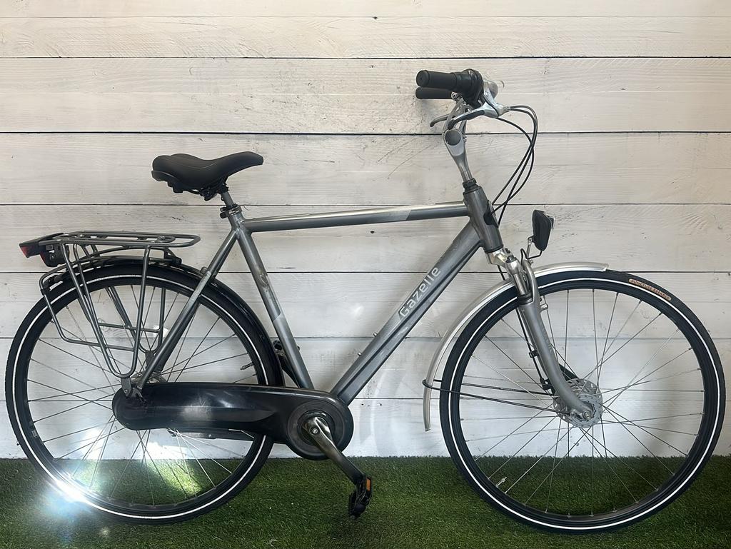 Grijze Gazelle Orange herenfiets